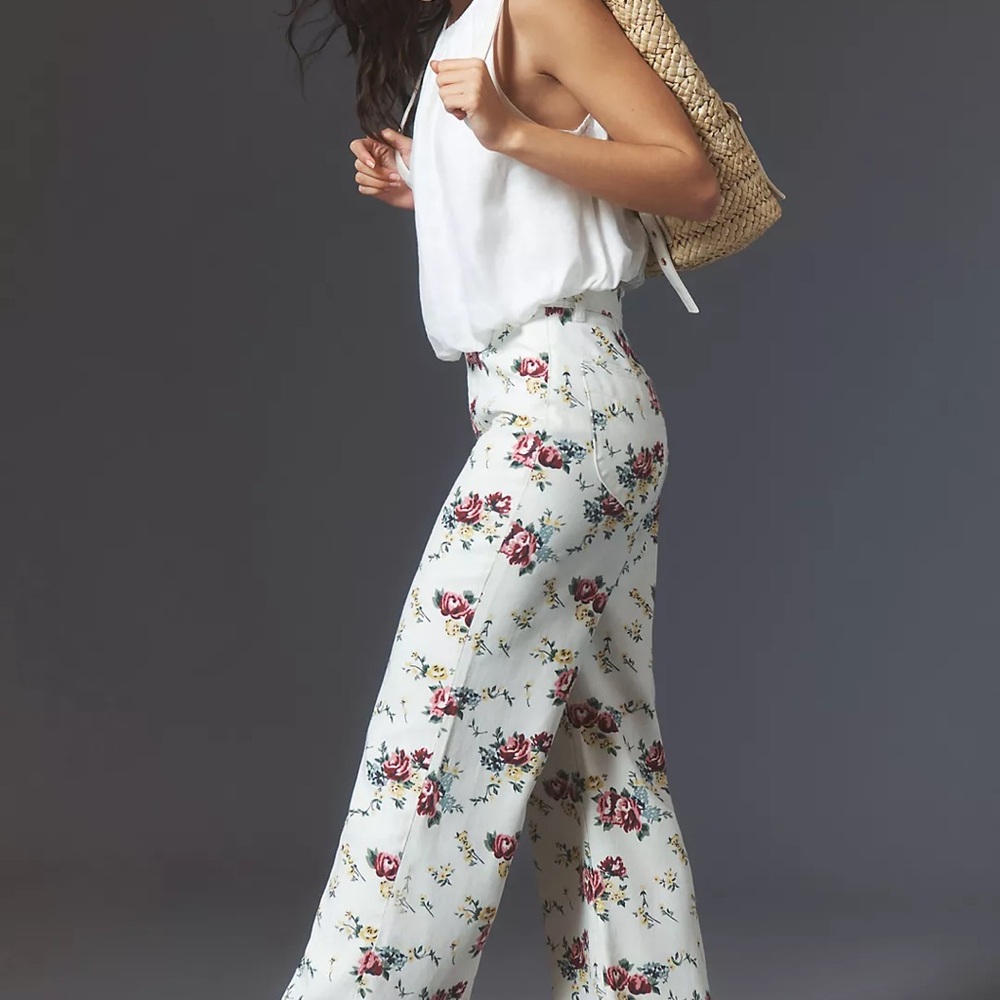ROLLA’S High Rise Wide Leg Floral Print Jeans - Picture 4 of 16